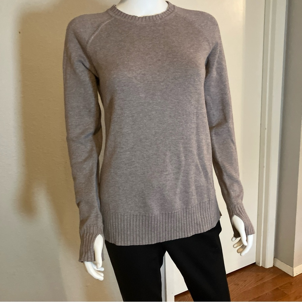lululemon athletica Taupe Crew Neck Sweater